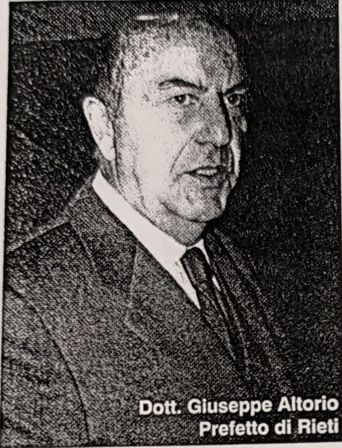 Dott. Giuseppe Altorio Prefetto di Rieti