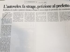 Scopri di più sull'articolo L’autovelox fa strage, petizione al prefetto (Il Messaggero)