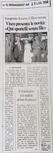 Scopri di più sull'articolo Visco presenta le novità: «Qui sportelli senza file» (Il Messaggero)
