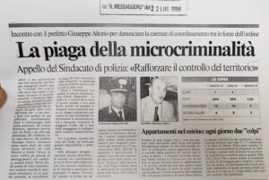 Scopri di più sull'articolo La piaga della microcriminalità (Il Messaggero)