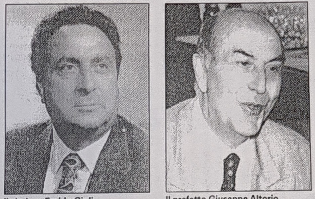 Il sindaco Eraldo Giuli; Il prefetto Giuseppe Altorio
