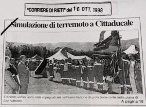 Scopri di più sull'articolo Simulazione di terremoto a Cittaducale (Corriere di Rieti)