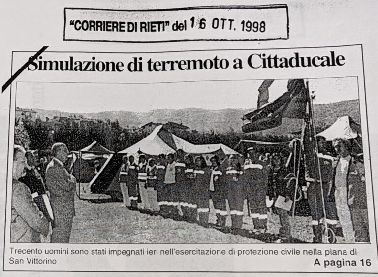 Scopri di più sull'articolo Simulazione di terremoto a Cittaducale (Corriere di Rieti)