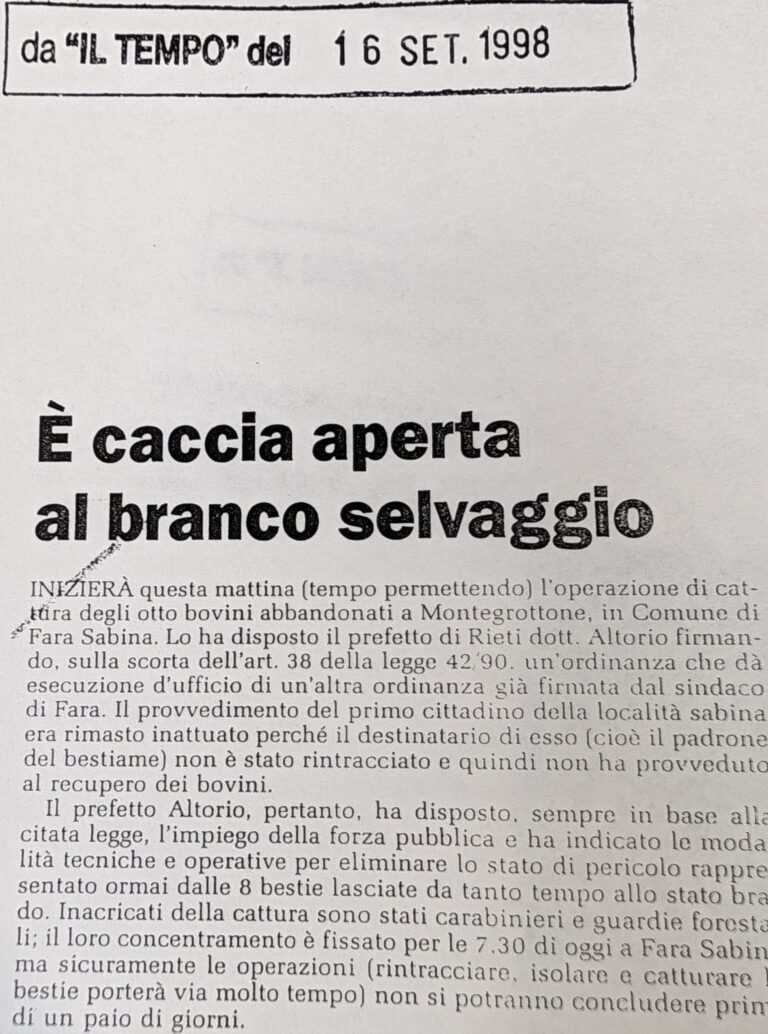 Scopri di più sull'articolo È caccia aperta al branco selvaggio (Il Tempo)