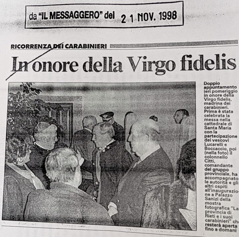 Scopri di più sull'articolo In onore della Virgo fidelis (Il Messaggero)