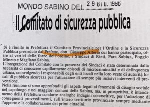 Scopri di più sull'articolo Il Comitato di sicurezza pubblica (Mondo Sabino)