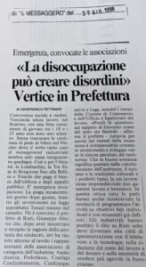 Scopri di più sull'articolo «La disoccupazione può creare disordini» (Il Messaggero)