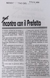 Scopri di più sull'articolo Incontro con il Prefetto (Mondo Sabino)