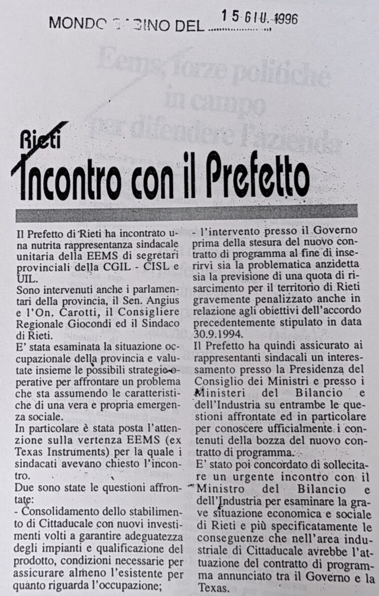 Scopri di più sull'articolo Incontro con il Prefetto (Mondo Sabino)