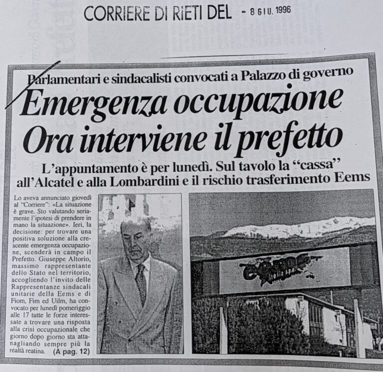 Scopri di più sull'articolo Emergenza occupazione Ora interviene il prefetto (Corriere di Rieti)