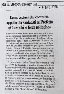 Scopri di più sull'articolo Eems esclusa dal contratto, appello dei sindacati al Prefetto «Convochi le forze politiche» (Il Messaggero)