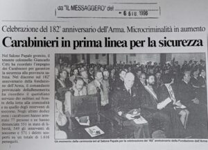Scopri di più sull'articolo Carabinieri in prima linea per la sicurezza (Il Messaggero)