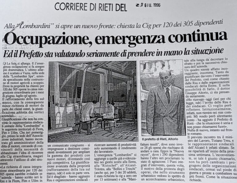 Scopri di più sull'articolo Occupazione, emergenza continua (Corriere di Rieti)