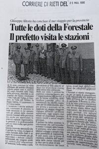 Scopri di più sull'articolo Tutte le doti della Forestale Il prefetto visita le stazioni (Corriere di Rieti)