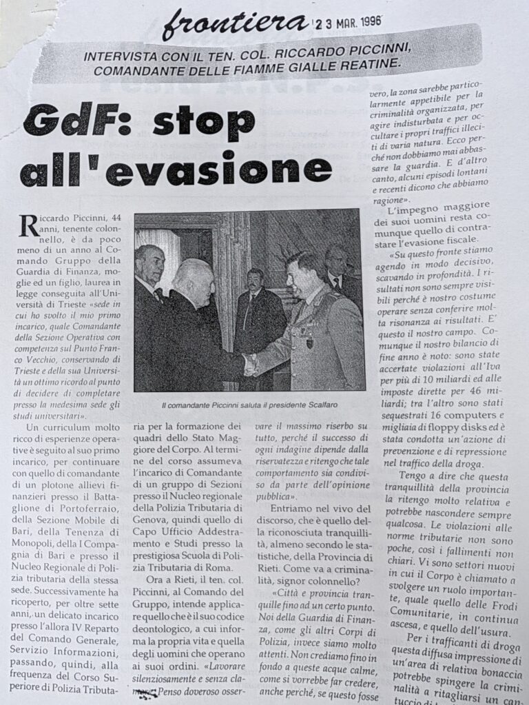 Scopri di più sull'articolo GdF: stop all’evasione (Frontiera)