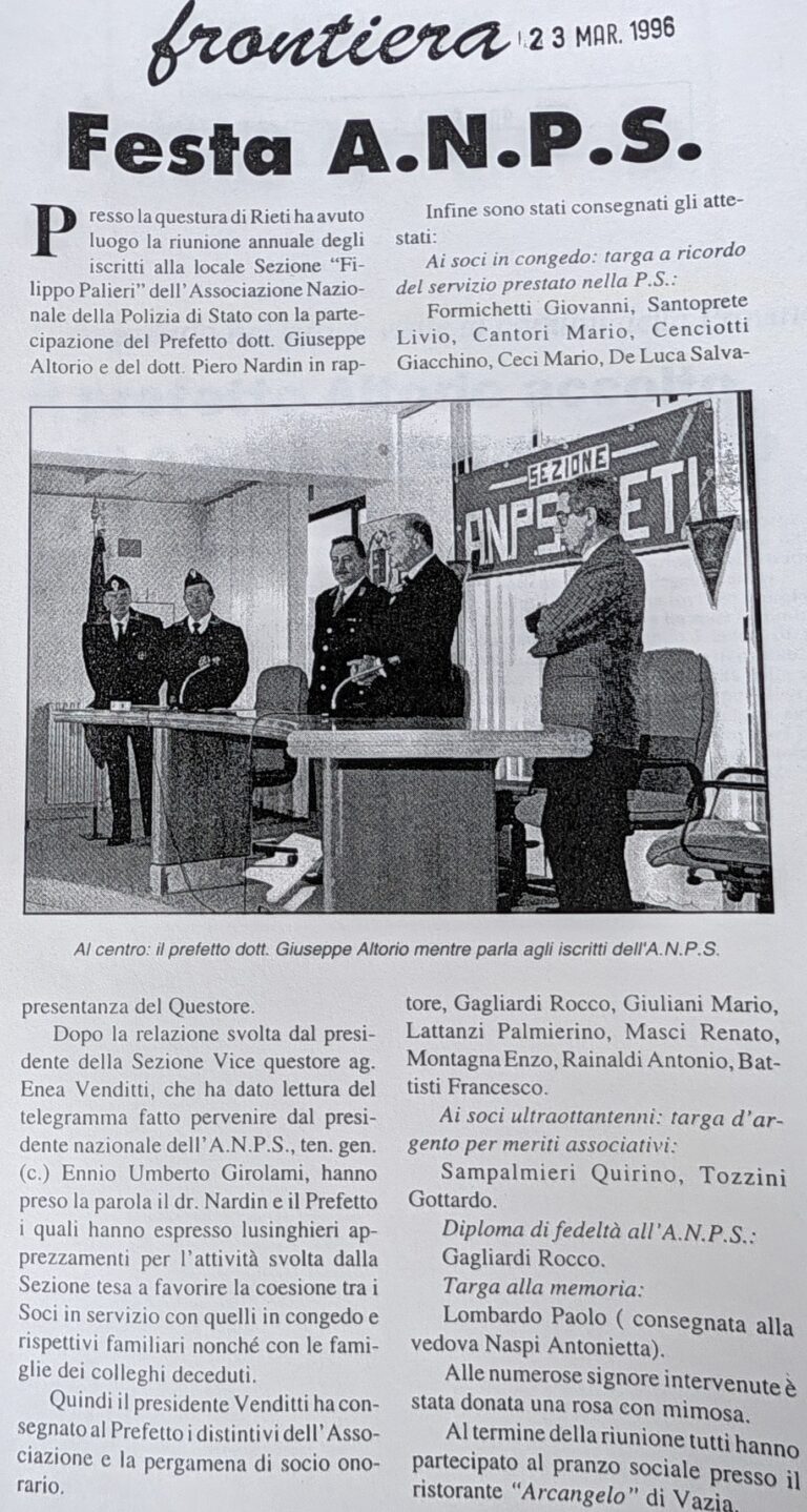 Scopri di più sull'articolo Festa A.N.P.S. (Frontiera)