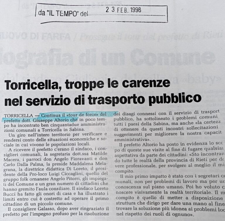 Scopri di più sull'articolo Torricella, troppe le carenze nel servizio di trasporto pubblico (Il Tempo)
