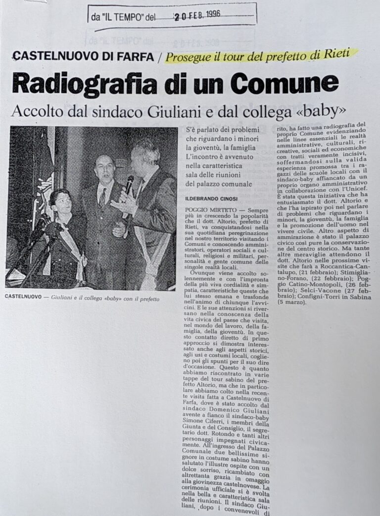 Scopri di più sull'articolo Radiografia di un Comune (Il Tempo)