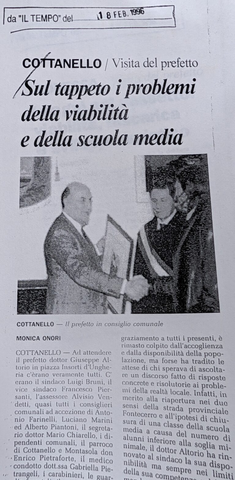 Scopri di più sull'articolo Sul tappeto i problemi della viabilità e della scuola media (Il Tempo)