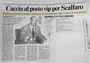 Scopri di più sull'articolo Caccia al posto vip per Scalfaro (Il Messaggero)