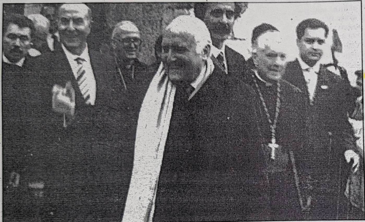 la visita a Farfa con il sindaco Perilli e i vescovi Molinari e Boccaccio. (Fotoservizio MAGRINI)