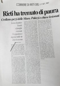 Scopri di più sull'articolo Rieti ha tremato di paura (Corriere di Rieti)
