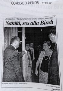 Scopri di più sull'articolo Sanità, sos alla Bindi (Corriere di Rieti)
