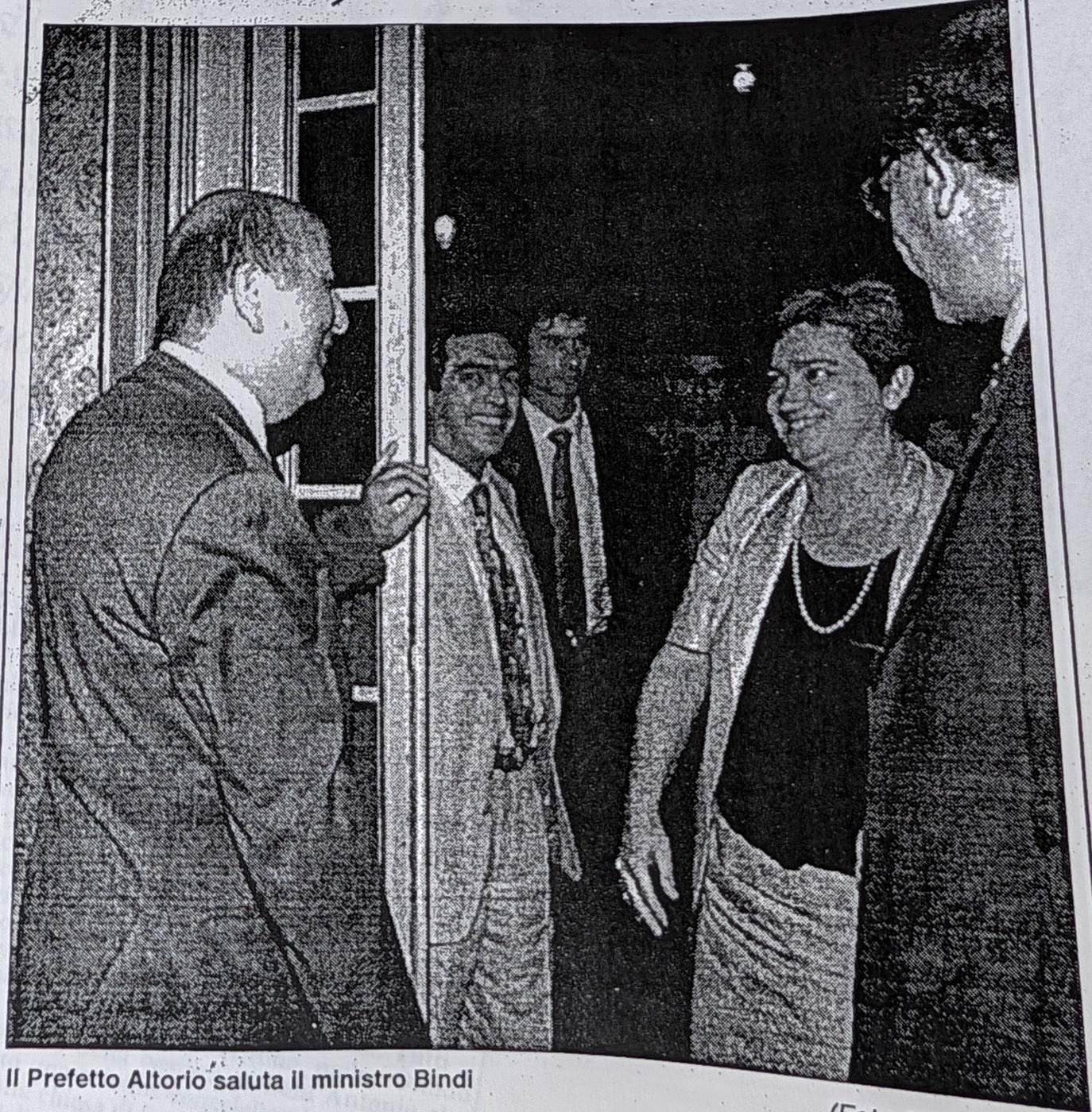 Il Prefetto Altorio saluta il ministro Bindi (Foto Alex Giagnoli)