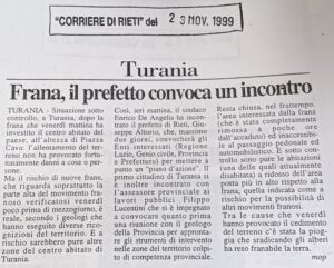 Scopri di più sull'articolo Frana, il prefetto convoca un incontro (Corriere di Rieti)