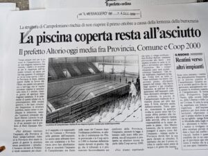 Scopri di più sull'articolo La piscina coperta resta all’asciutto (Il Messaggero)