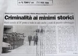 Scopri di più sull'articolo Criminalità ai minimi storici (Il Tempo)