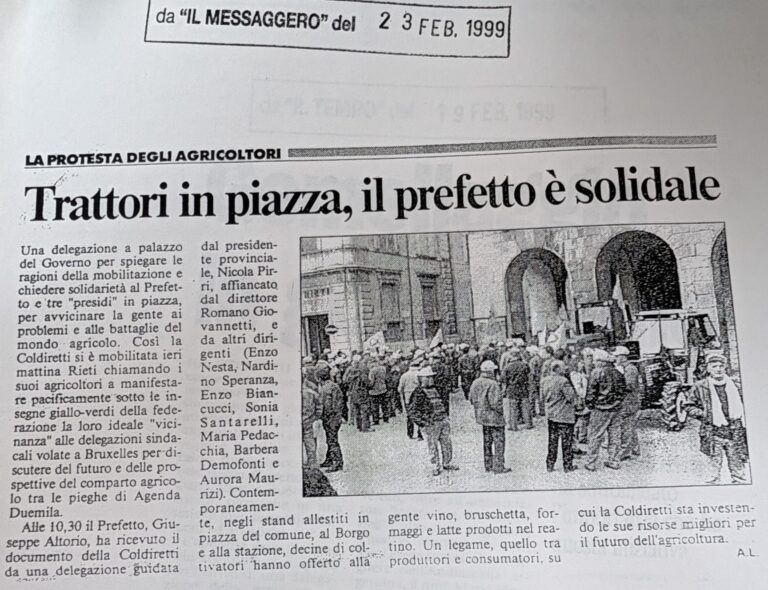 Scopri di più sull'articolo Trattori in piazza, il prefetto è solidale (Il Messaggero)