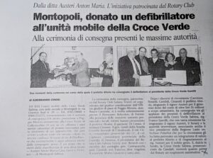 Scopri di più sull'articolo Montopoli, donato un defibrillatore all’unità mobile della Croce Verde