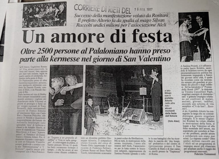 Scopri di più sull'articolo Un amore di festa (Corriere di Rieti)