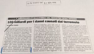 Scopri di più sull'articolo 100 miliardi per i danni causati dal terremoto (Il Tempo)