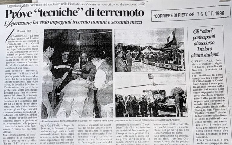 Scopri di più sull'articolo Prove “tecniche” di terremoto (Corriere di Rieti)