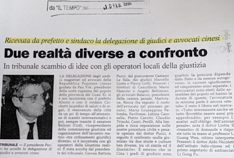 Scopri di più sull'articolo Due realtà diverse a confronto (Il Tempo)