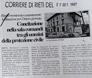 Scopri di più sull'articolo Concitazione nella sala comandi tra gli uomini della protezione civile (Corriere di Rieti)