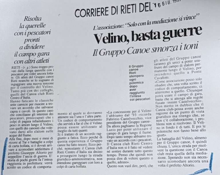 Scopri di più sull'articolo Velino, basta guerre (Corriere di Rieti)