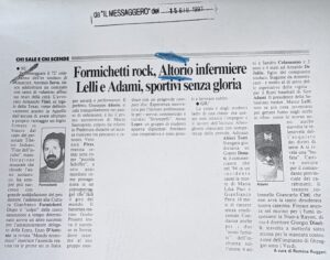 Scopri di più sull'articolo Formichetti rock, Altorio infermiere – Lelli e Adami, sportivi senza gloria (Il Messaggero)